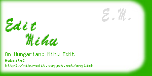 edit mihu business card